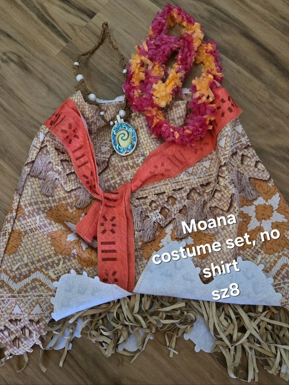 4/$15 Disney Moana Kids Costume Sz 8 Dress Up Halloween Party Dress